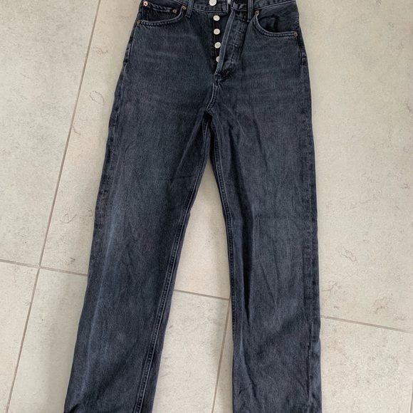 Agolde 90’s High-Rise Jean in Fallout Black (Size 22) - Picture 4 of 4